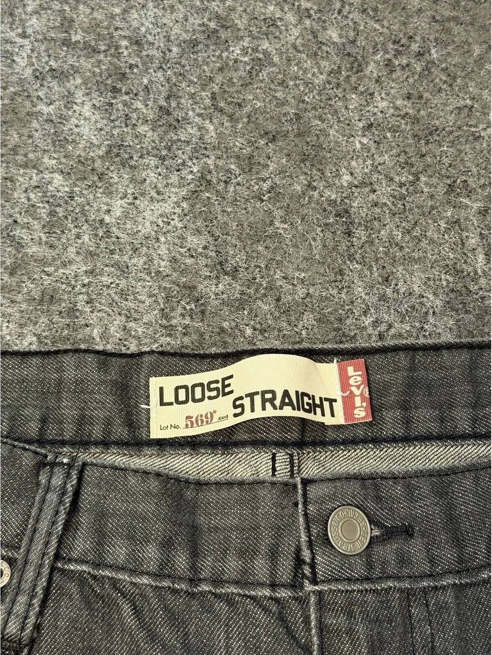 Levi’s 569 Loose Straight Men’s Jeans Gray 42x27 Tag 42x30 Cotton